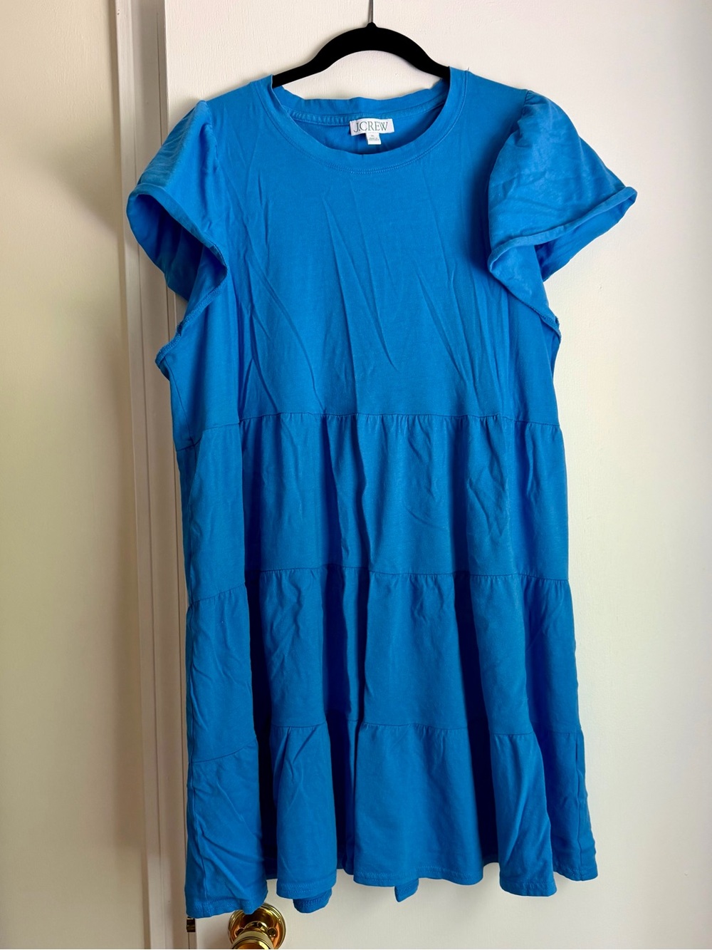 J.Crew Knit broken-in jersey tiered mini dress size XL
